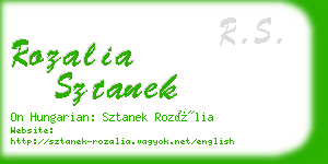 rozalia sztanek business card